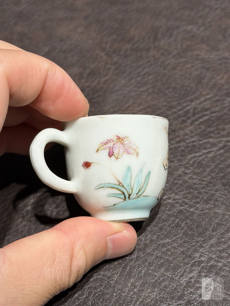 清乾隆 粉彩花鸟纹茶具一套25件 - 图142